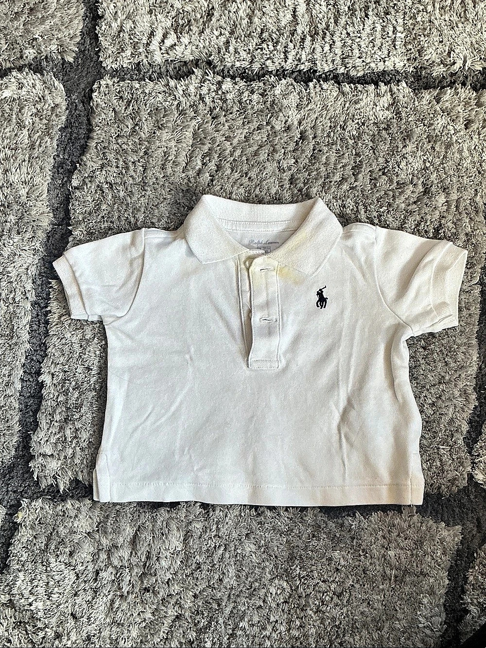 Ralph Lauren Baby Boys Cotton Mesh Polo Shirt White 6M